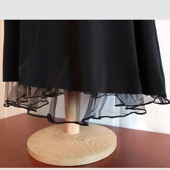 Betsy and Adam by Linda Bernell Black Halter Dress Rhinestone Embellished Formal - Picture 5 of 12